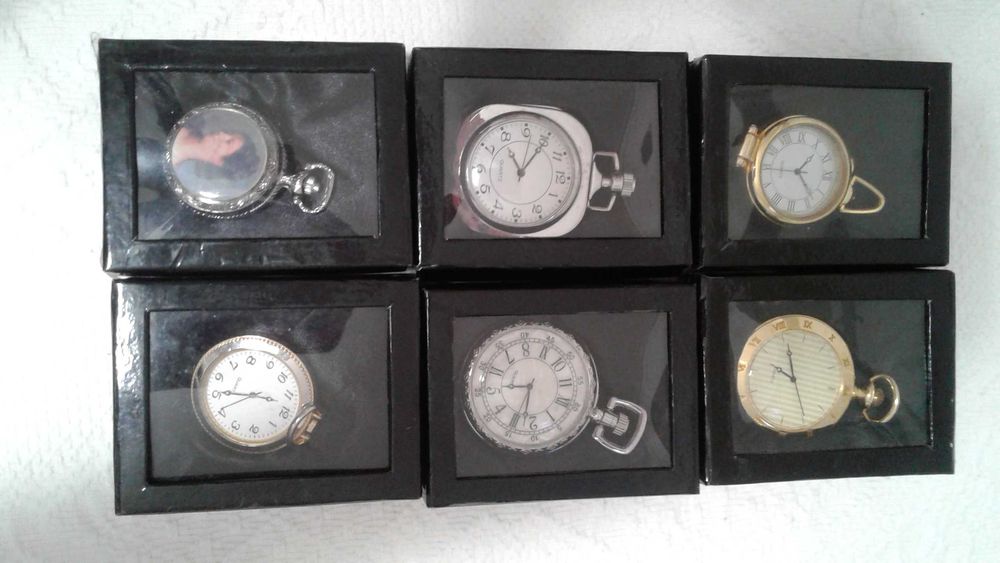 5 Relógios de bolso. Novos/Antigos. Peças de coleção