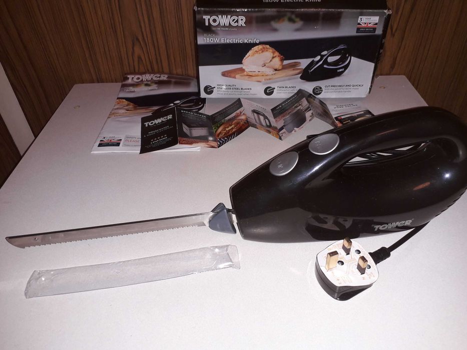 Nóż kuchenny elektryczny 240V ''TOWER'' - NOWY./teraz taniej