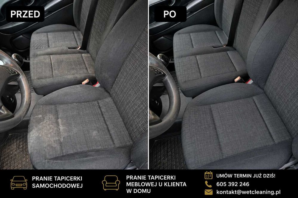 Pranie tapicerki meblowej i samochodowej | Ozonowanie | Dezynfekcja parowa