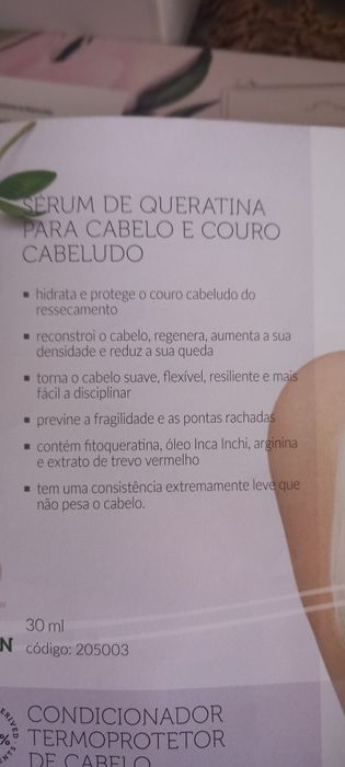 Sérum queratina para couro cabeludo e pontas