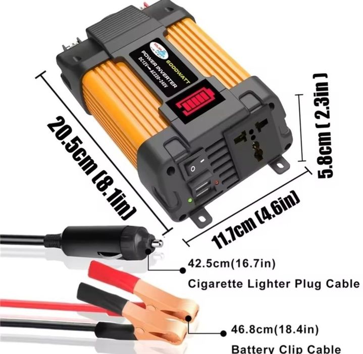 Інвертор, перетворювач напруги, 12, 220