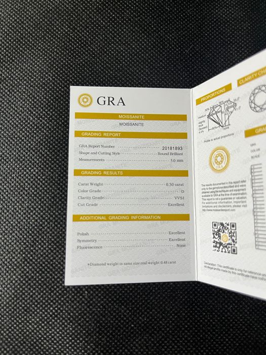 Kolczyki z kamieniem moissanitu 0,5ct