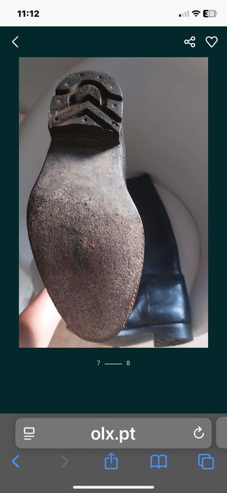 Botas de montar em pele