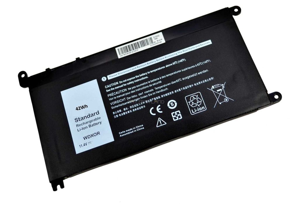 WDXOR Bateria do laptopów Dell, 3-ogniw, 11,4 V, 42 Wh