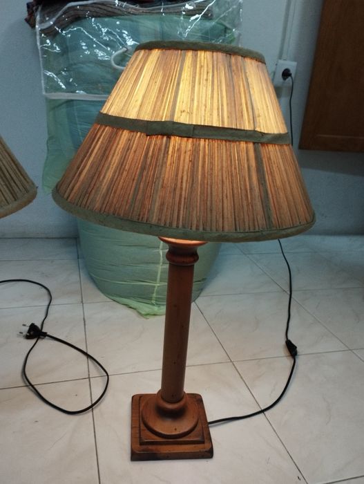 Candeeiros com abajur em tecido