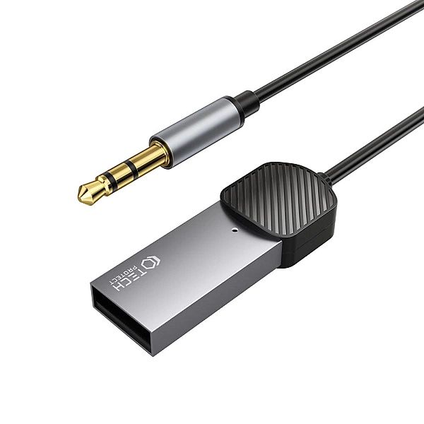 Tech-Protect Ultraboost Bluetooth Aux Audio Adapter Cable Grey
