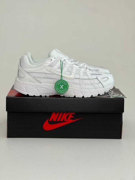 Женские кроссовки Nike P-6000 Triple White Premium. Размеры 36-40