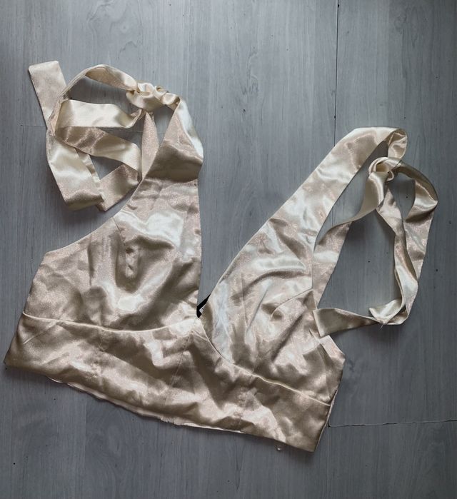 Top wiązany kolor szampański Nasty Gal nowe