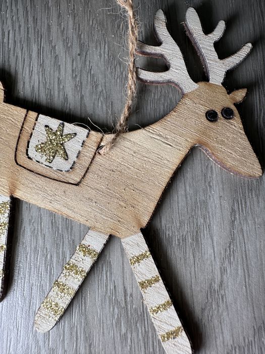 Enfeite Rena Natal madeira