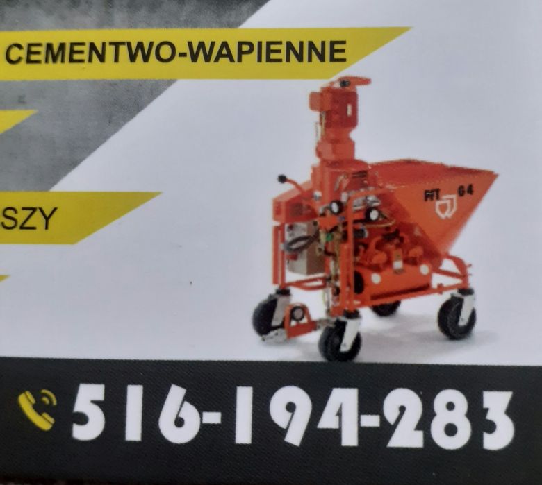 Tynki maszynowe cementowo - wapienne i gipsowe