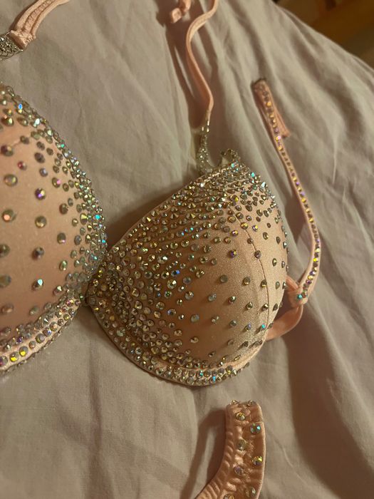 Strój sceniczny, fitness bikini + bransoletki i kolczyki