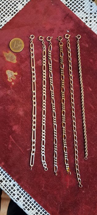 Pulseiras homem em prata contrastada.