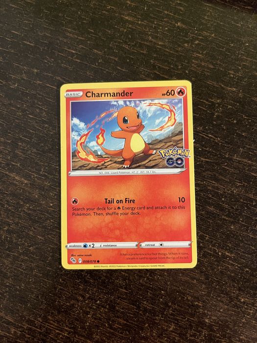 Karty pokemon oryginalne starsze Charmander Pokemon GO