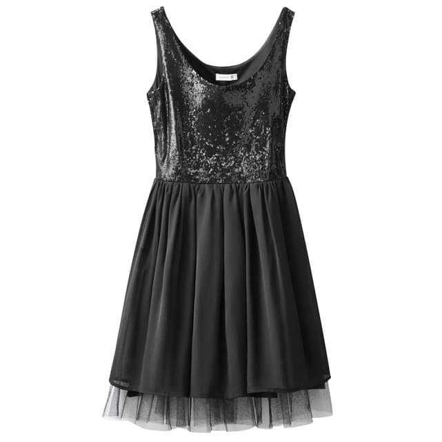 Vestido Curto de Cerimónia – Tule e Lantejoulas