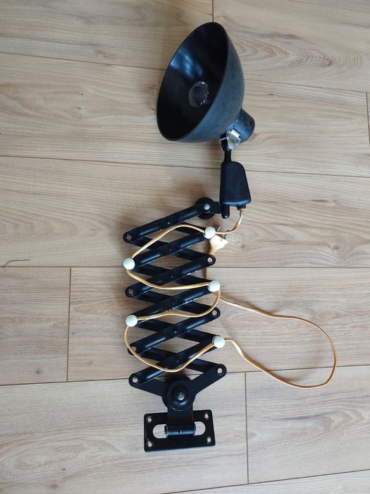 Oryginalna Lampa Nożycowa REIF DRESDEN Typ 3362.3 – Bauhaus / Loft. 100% Oryginał, SPRAWNA!