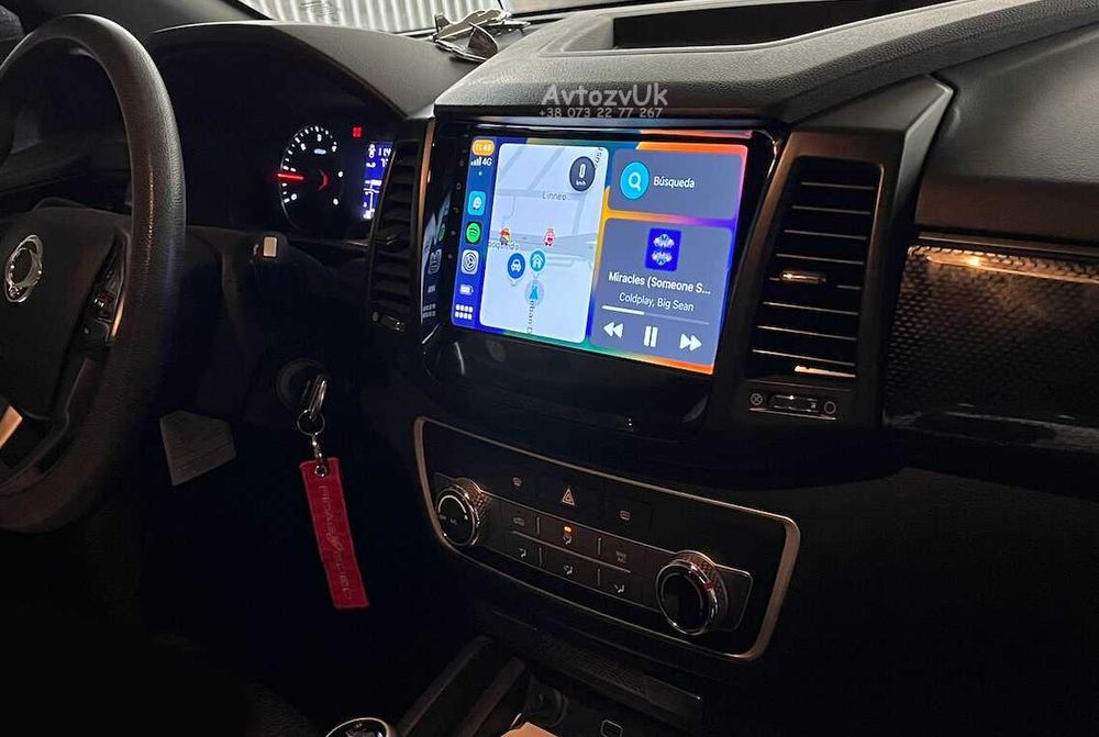 Магнітола REXTON SsangYong GPS USB TV 2 дін Рекстон CarPlay Андроїд 16
