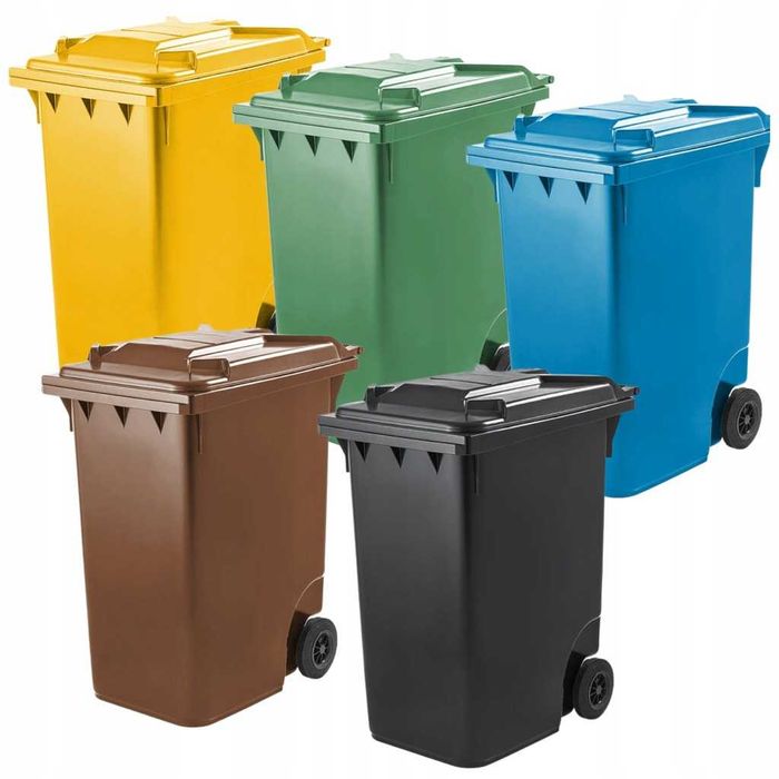 Nowy pojemnik na odpady 360l  kosz na śmieci 5 kolorów do segregacji