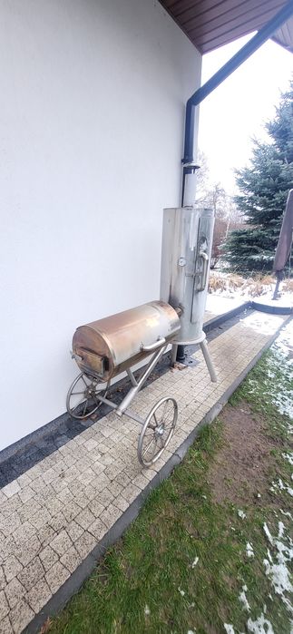 Grill ogrodowy wędzarnia stal nierdzewna