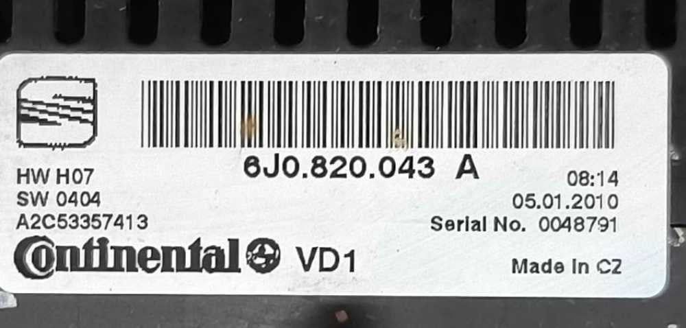 Comando Chauffage / Sofagem 6J0.820.043A - SEAT IBIZA IV