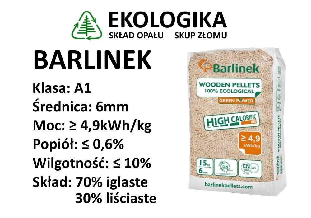 Pellet Barlinek 6mm - Barlinek ENPlus A1 PL003 Krapkowice