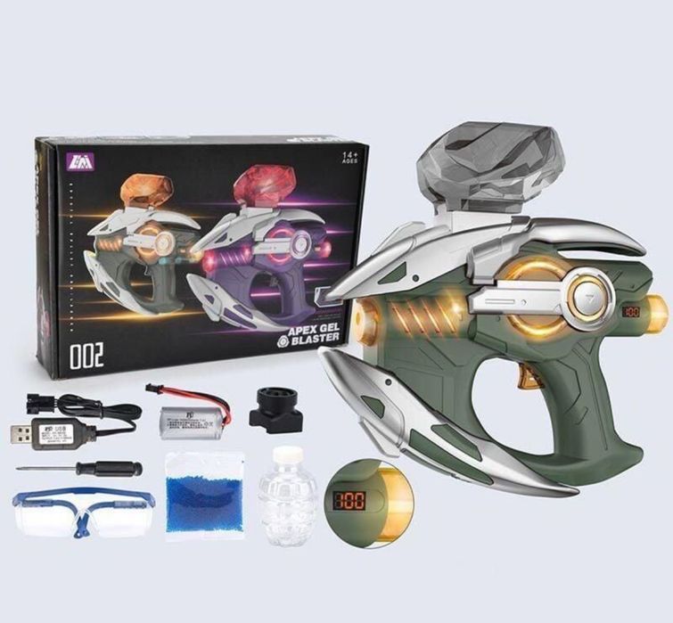 Космический бластер на орбизах пистолет акумуляторный необычный