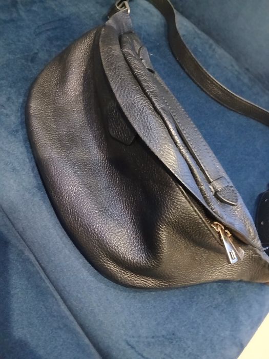 Nerka skórzana wymiary na zdjęciach tylko jeden zamek działa