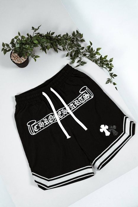 Чоловічі шорти Chrome Hearts Style — чорні