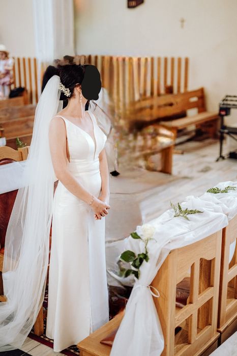 Suknia ślubna wraz z welonem 2.5m