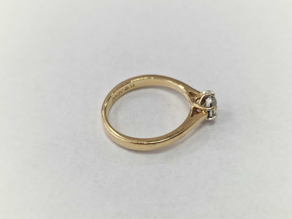 APART! Złoty pierścionek/ 585/ 2.37 gram/ R10/ DIA 0.23 CT/ certyfikat