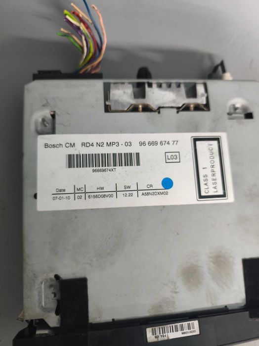Peugeot 3008 I, OE: 96669.67477, Radio Bosch CD MP3 fabryczne