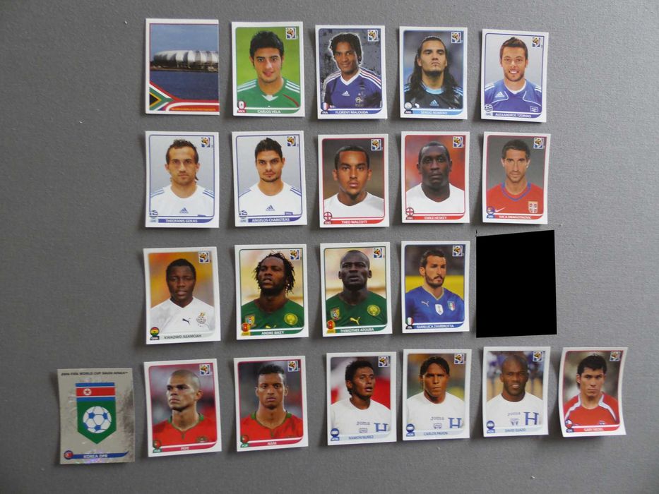 Cromos Panini Mundiais 2010 e 2018