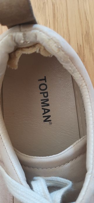 Beżowe nude buty trampki tenisówki TOPMAN 45 rozmiar