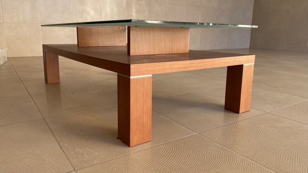 Mesa centro cerejeita c/ vidro64585165190146121