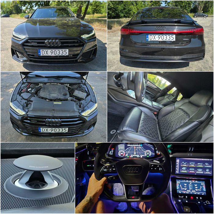 Audi A7 50TDI Quattro S-Line, Fotele S7, B&O, Matrix, Cena Tylko 13.08