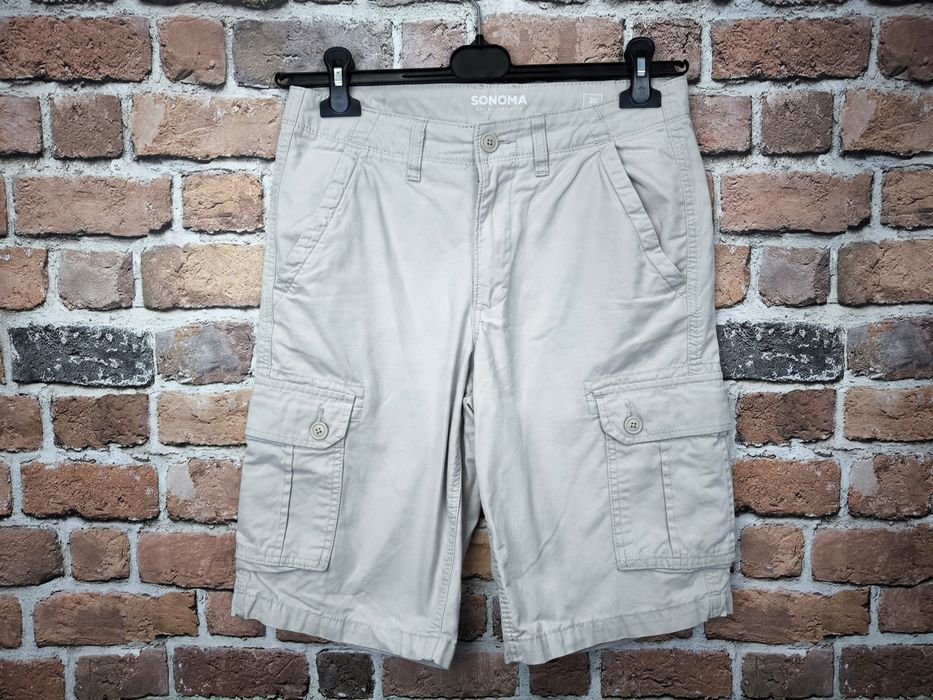 Sonoma casualowe spodenki cargo jasny beż modny design 30