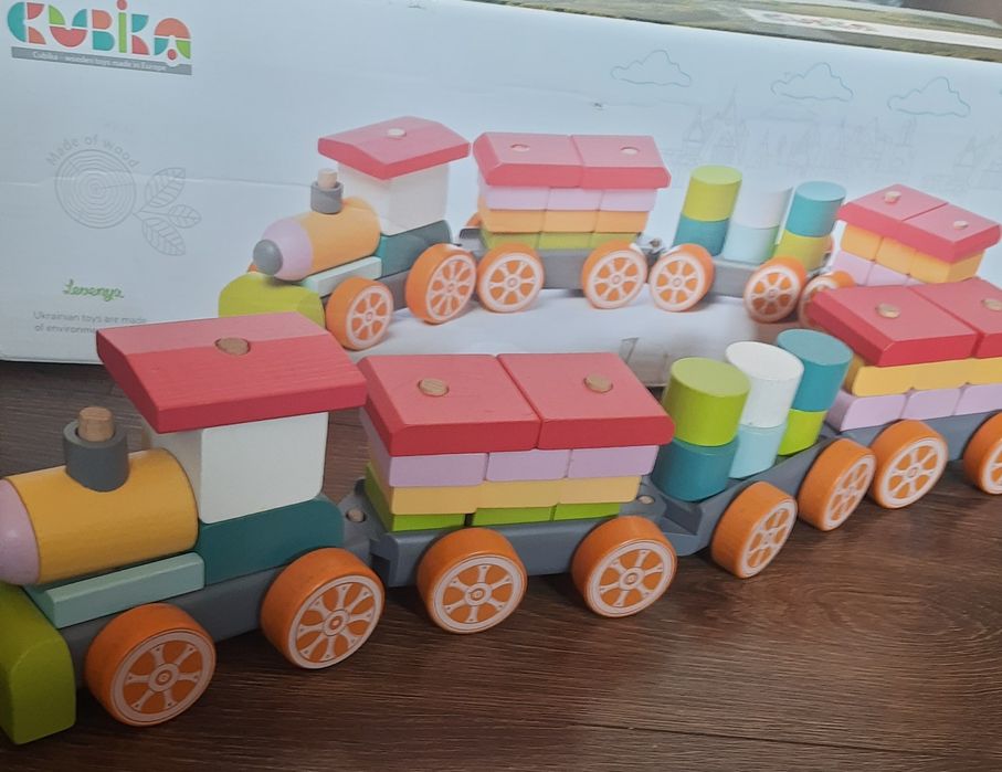 Потяг CUBIKA дерев'яний