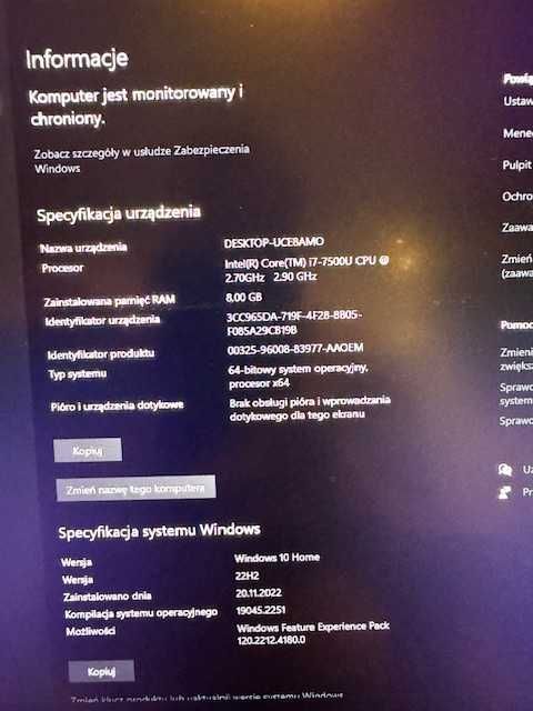 Laptop Dell Inspiron 17,3" iCore i7-7500U HDD 240GB