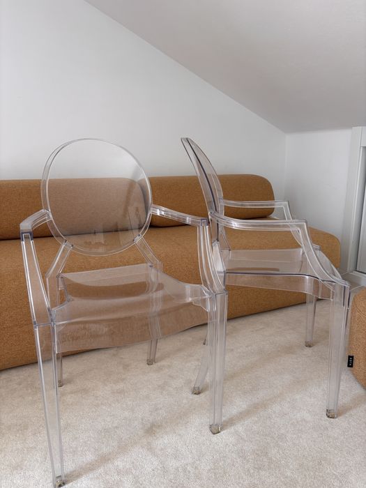 2 Cadeiras Kartell Louis Ghost originais (Philippe Starck)