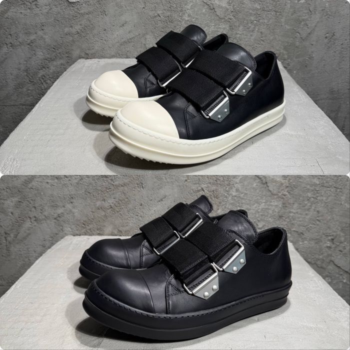 New Rick Owens Low Strap Sneaks Leather SS26/Преміум якість!/size 35-46