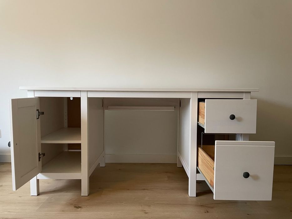 Biurko Hemnes IKEA białe szafka szuflady jak nowe