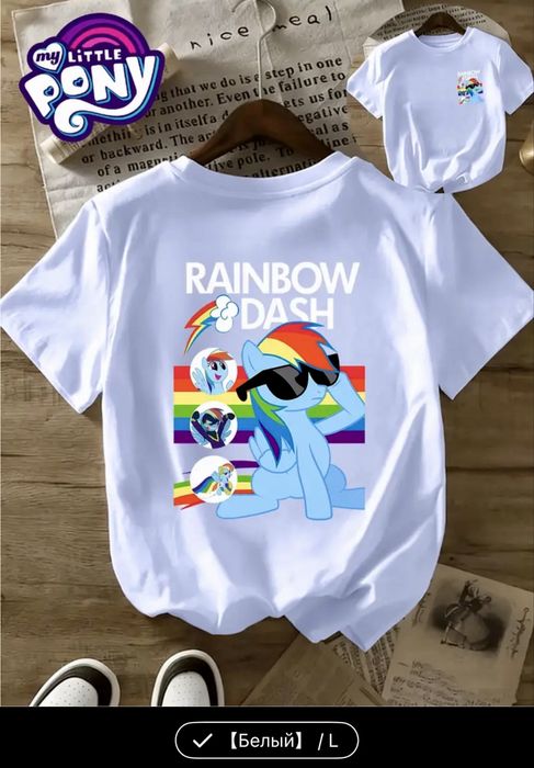 Женская футболка My little Pony, Hello Kitty, 100% хлопок