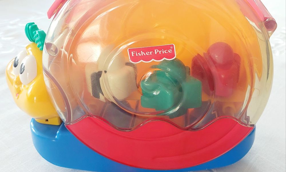 Fisher Price Ślimak smakosz klocków zabawka edukacyjna gra 6 - 36 m-cy