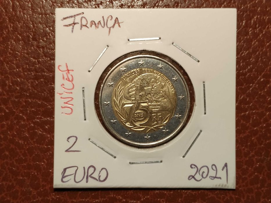 A485 moeda de 2 euro de 2021 Unicef (comemorativa) - França
