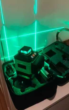 Poziomica Laserowa 4D 16 linii Green 360° Samopoziomująca