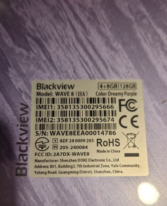 Smartfon Blackview WAVE 8 128 GB, RAM  12 GB