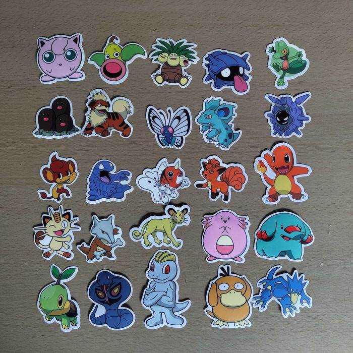 100 Stickers Autocolantes Pokémon Pikachu