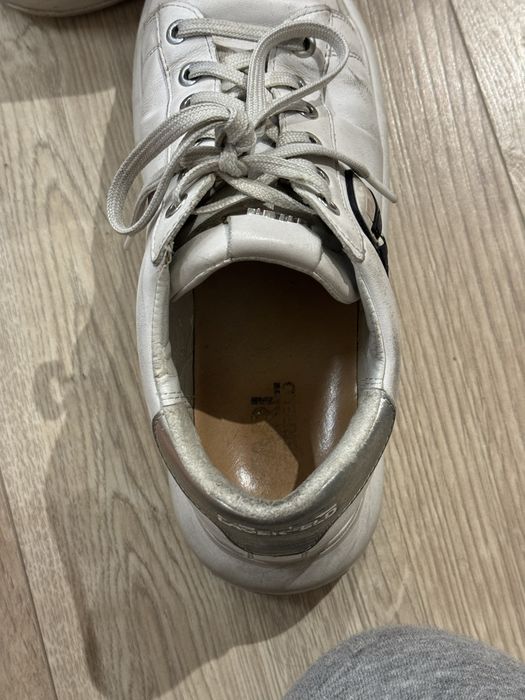 biale buty sneakersy damskie Karl Lagerfeld na platformie 38