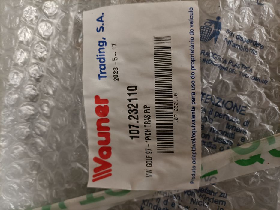 VW GOLF 97-*P/CH TRAS P/P (para choques traseiro) NOVO