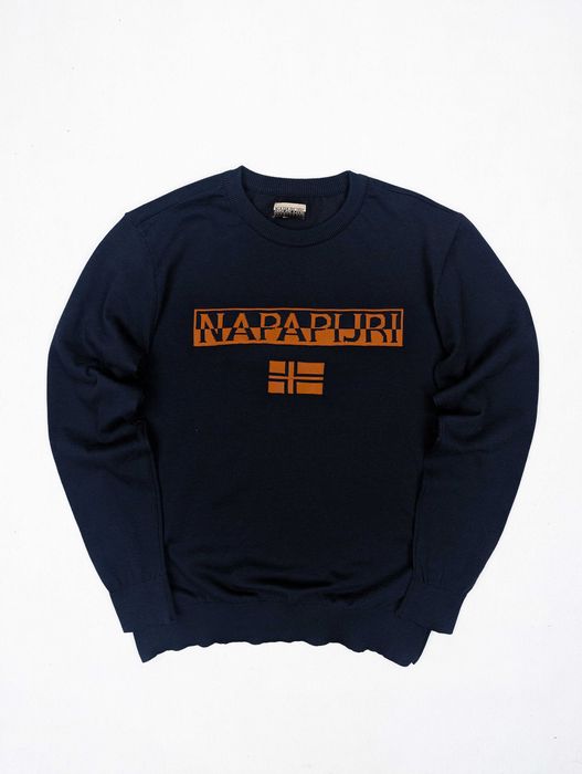 Napapijri granatowy sweter L logo