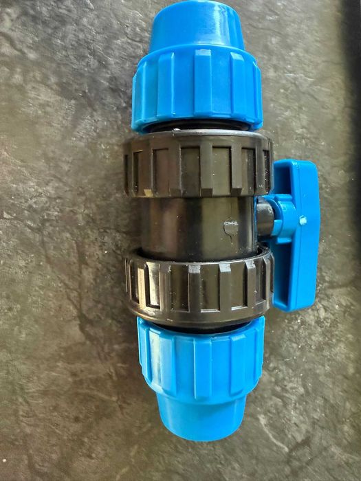 Zawór Kulowy Skręcany PN16 Złączka Rur PE D-25